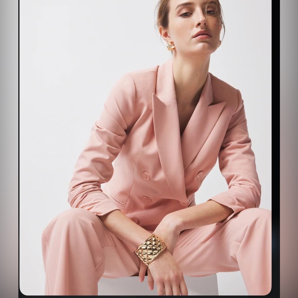 white house black market wbhm pale pink‎ blush suit blazer size 2 brand new